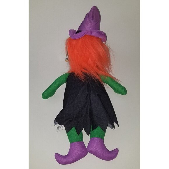 Green Witch Plush 18" Stuffed Animal Toy Halloween Orange A&A Global 2022 w/TAG - Picture 6 of 13